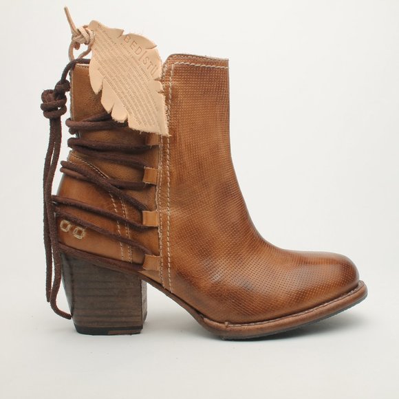 Bed Stu Cobbler Series Brown Leather boot back lace side Zipper Size US 7.5 NEW - Picture 4 of 16
